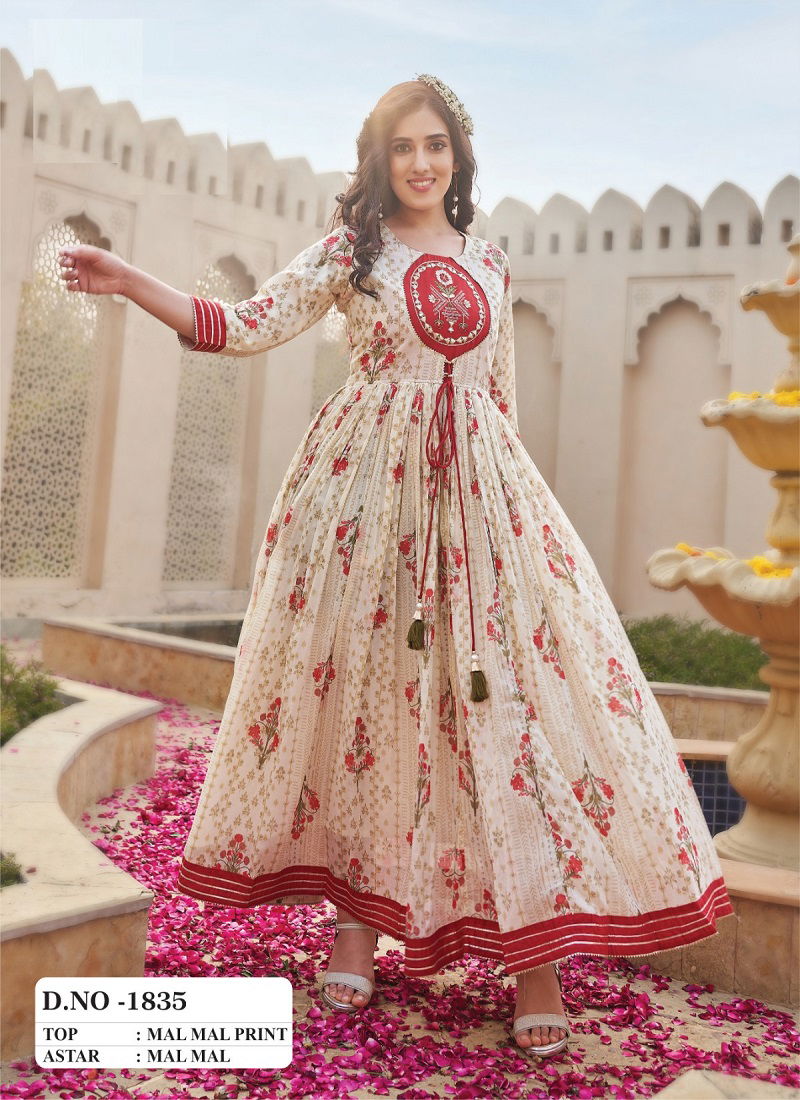 Blossoming Benbaa Designe Size Set Wholesale Anarkali Kurtis Catalog